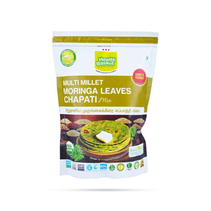 Multi Millet Moringa Leaves Chapati Mix - 500 Gms | Multi Millet Chapati/ Moringa Chapati - Instant Mixes