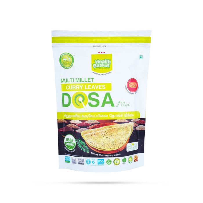 Multi Millet Curry Leaves Dosa Mix - 300 Gms | Multi Millet Dosa/ Curry Leaves Dosa/ Instant Mix - Instant Mixes