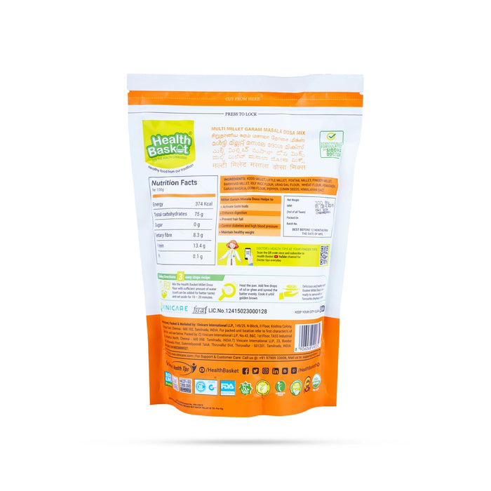 Multi Millet Garam Masala Dosa Mix - 300 Gms | Multi Millet Dosa/ Garam Masala Dosa/ Instant Mix - Instant Mixes