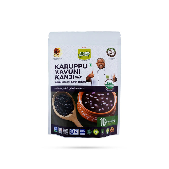 Karuppu Kavuni Kanji Mix - 200 Gms | Karuppu Kavuni Kanji Mavvu / Black Rice Kanji Mix / Heath Mix - Instant Mixes