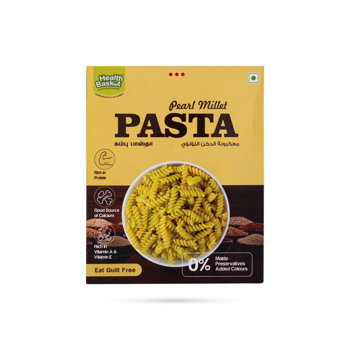 Kambu Pasta - 90 Gms | Pearl Millet / No Maida / Bajra Pasta For Nutritious Home Cooking - Instant Mixes