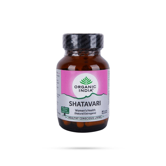 Shatavari - 60 Capsules | Women's Health/ Natural Estrogens/ Organic India - Ayurvedic Mix