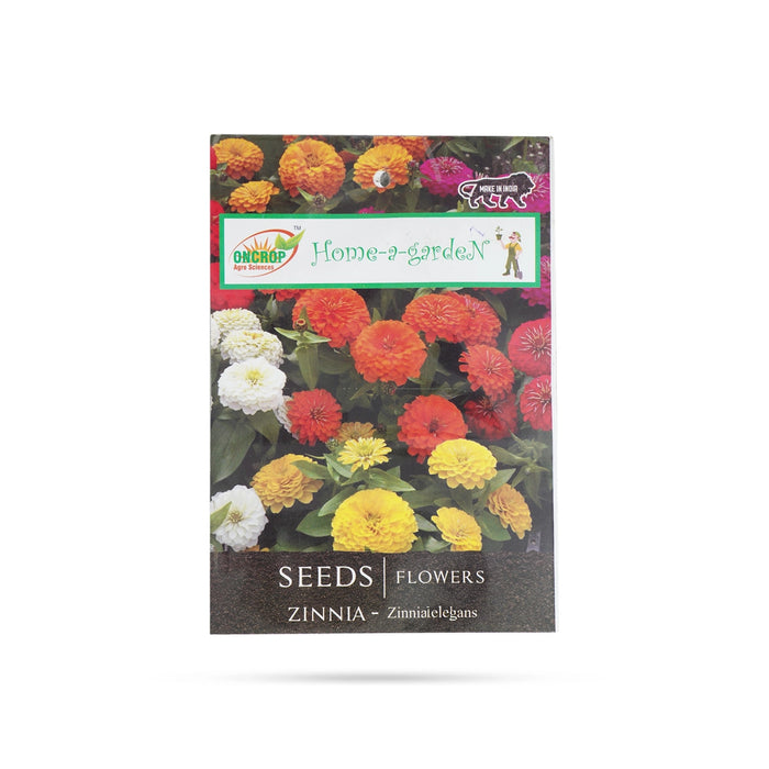 Zinnia Flower Seeds | Beautiful Blooming Plants for Indoor, Outdoor & Terrace Gardens