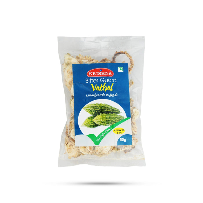 Pagarkai Vathal - 50 Gms | Pavakkai Vathal/ Sun Dried Bitter Gourd / Vadam - Papad & Vadam