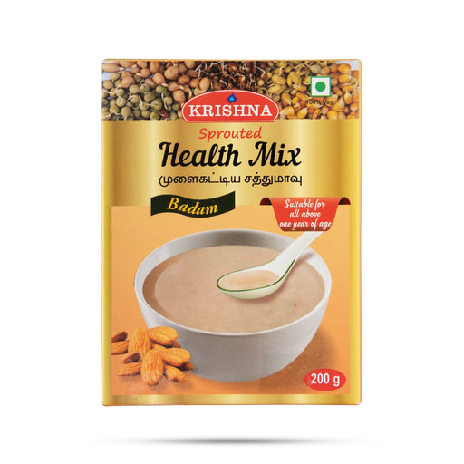 Sprouted Health Mix Box Badam - 200 Gms | Health Mix Powder / Roasted Multi Grain Powder / Instant Mix Powder - Health Drink