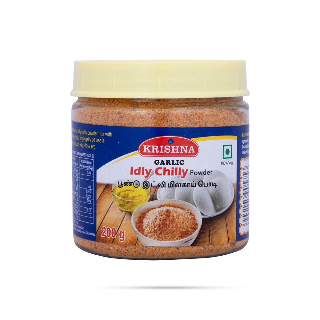 Garlic Idly Chilly Powder Jar - 200 Gms | Idli Chilli Powder/ Garlic Idli Powder/ Garlic Idli Podi