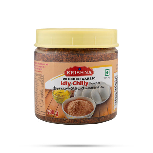 Crushed Garlic Idly Chilly Powder Jar - 200 Gms | Idli Chilli Powder/ Garlic Idli Powder/ Garlic Idli Podi - Instant Mixes