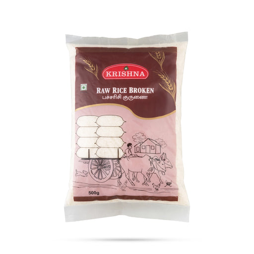 Raw Rice Broken - 500 Gms | Raw Broken Rice / Broken Raw Rice / Pachaarisi Kurunai - Rice & Flours