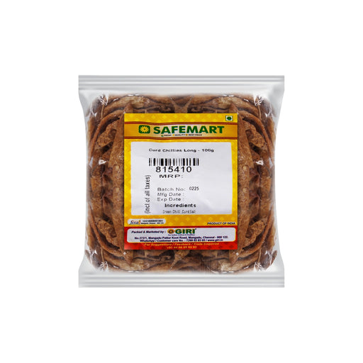 Curd Chillies Long - 100 Gms | Mor Millagai/ Dried Chillies/ Homemade Fryums - Papad & Vadam