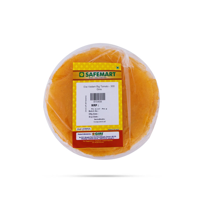 Tomato Elai Vadam - 300 Gms | Giri Rice Vadagam/ Homemade Fryums/ Tomato Papad For Lunch And Traditional Meals - Papad & Vadam