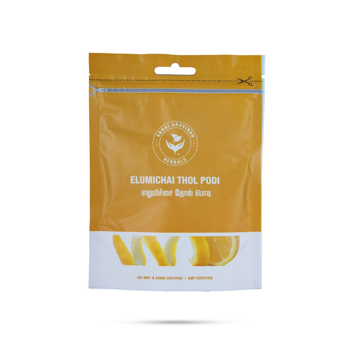Elumichai Thol Podi - 50 Gms | Organic Lemon Peel Powder for Face Cleanser & Skin Whitening - Skin Care