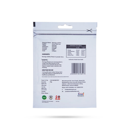 Murungai Poo Powder - 25 Gms | Moringa Flower Powder/ Organic Murungai Poovu Powder - Ayurvedic Mix