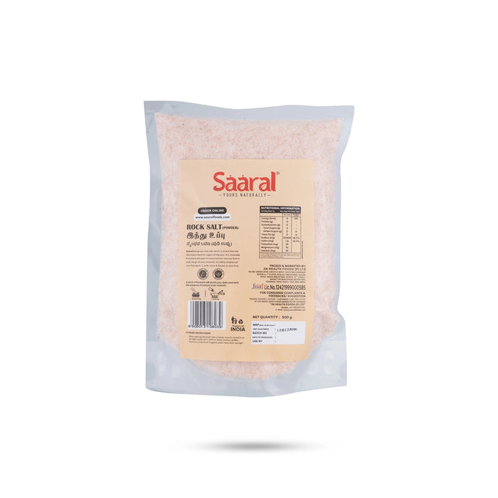 Saaral Himalayan Pink Rock Salt Powder - 500 Gms | Rock Salt Powder/ Himalayan Pink Salt Powder - Sugar & Salt & Honey