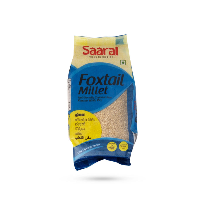 Saaral Foxtail Millet - 500 Gms | Organic Foxtail Millet/ Fox Millet