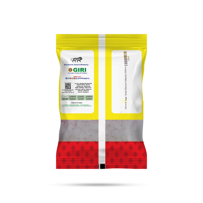 Giri Diamond Sugar Candy - 250 Gms | Diamond Kalkandu/ Mishri Dana/ Sugar Crystals For Sweetness And Energy - Sugar & Salt & Honey