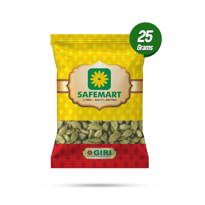 Giri Cardamom - 25 Gms | Yelakkai/ Elaichi/ Aromatic Spices For Flavoring Sweets & Traditional Indian Recipes - Spices & Herbs