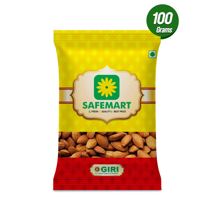Almonds - 100 Gms | Badam / High Protein & Fiber Rich Nuts / Badam For Smoothie & Dessert - Nuts & Spices