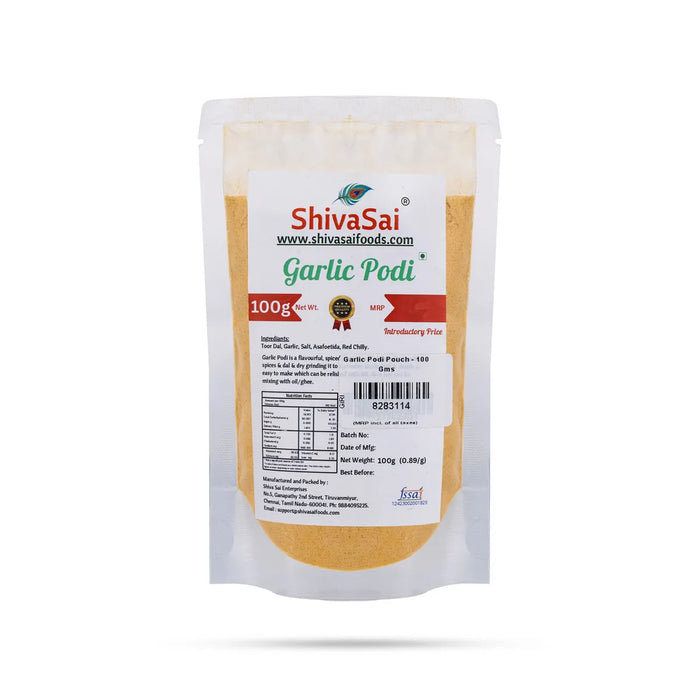 Garlic Podi - 100 Gms | Garlic Powder / Poondu Powder / Instant Rice Mix - Instant Mixes
