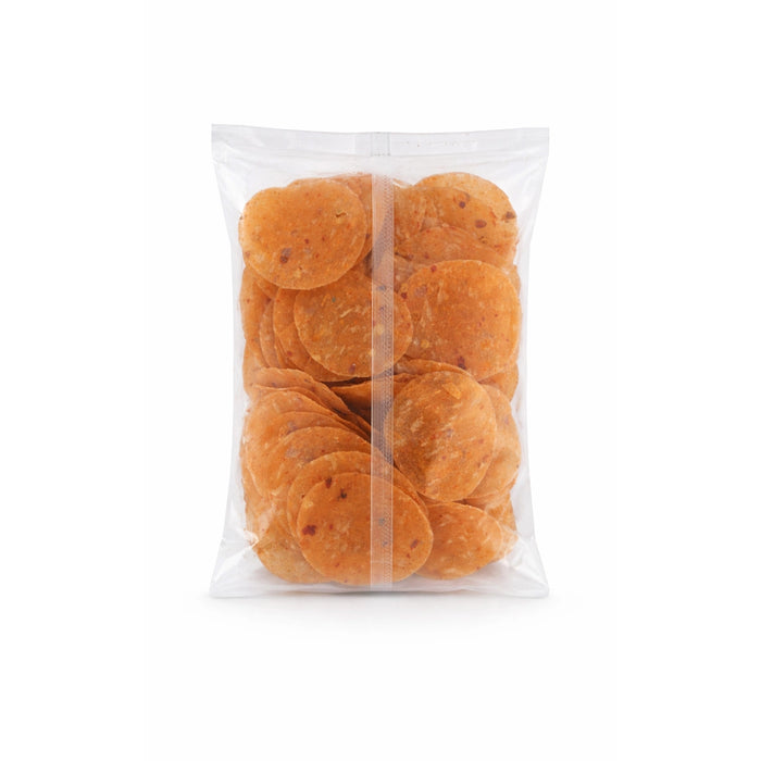 Red Chilli Pappad - 100 Gms | Ready To Fry Appalam / Red Chilli Vathal/ Crispy Fryums For Meal Side Dish - Papad & Vadam