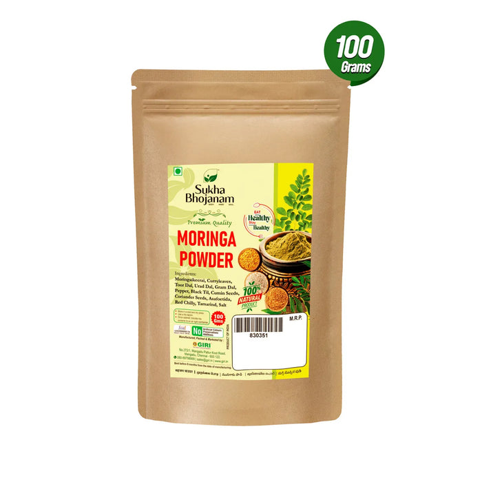 Moringa Powder - 100 Gms | Murungai Podi / Murungai Ellai Podi / Drumstick Leaves Powder - Instant Mixes