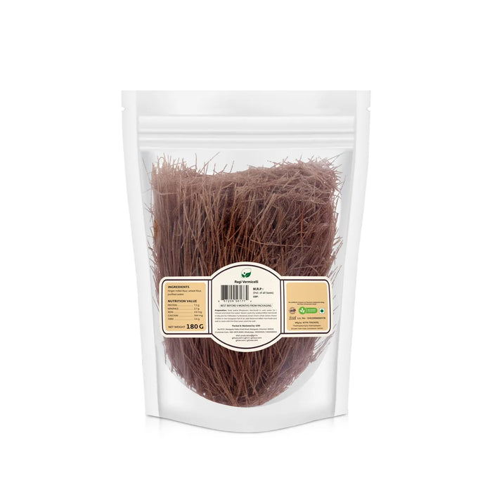 Ragi Vermicelli - 180 Gms | Sukha Bhojanam / Finger Millet / No Maida / Kezhvaragu Semiya For Healthy Cooking - Instant Mixes
