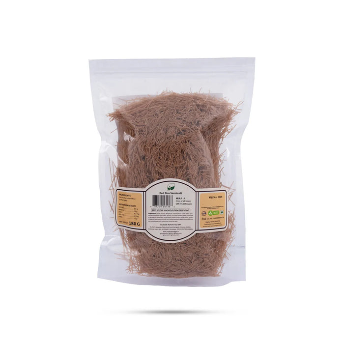 Red Rice Vermicelli - 180 Gms | Sukha Bhojanam / Red Rice Semiya / No Maida / For Healthy Daily Meals