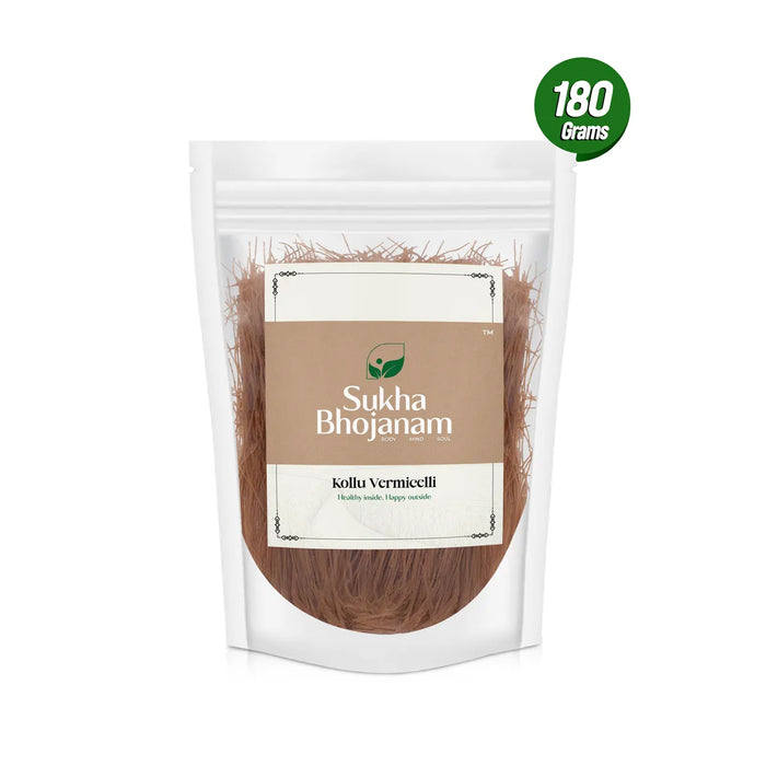Kollu Vermicelli - 180 Gms | Sukha Bhojanam / Horse Gram / No Maida / For Nutritious Cooking - Instant Mixes