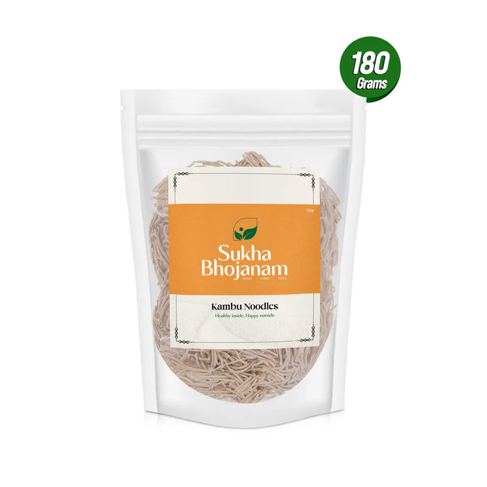 Kambu Noodles - 180 Gms | Sukha Bhojanam / Bajra Noodle / No Maida / Pearl Millet Noodle For Quick And Tasty Meals - Instant Mixes