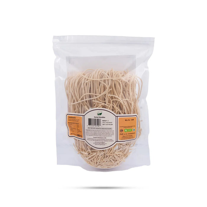 Samai Noodles - 180 Gms | Sukha Bhojanam / Little Millet / No Maida / Kutki Noodles For Healthy Home Cooking