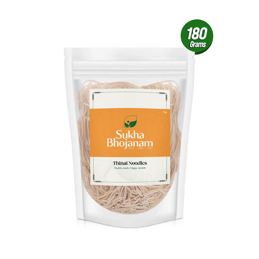 Thinai Noodles - 180 Gms | Sukha Bhojanam / Foxtail Millet / No Maida / Kangni Noodles For Healthy Meal Preparation - Instant Mixes