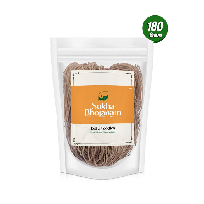 Kollu Noodles - 180 Gms | Sukha Bhojanam / Horse Gram / No Maida / Noodles For Nutritious Daily Meals - Instant Mixes