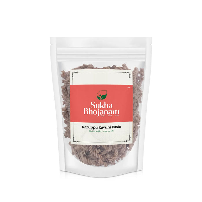 Karuppukavuni Pasta - 180 Gms | Sukha Bhojanam / Black Rice Millet / No Maida Pasta For Healthy Meals