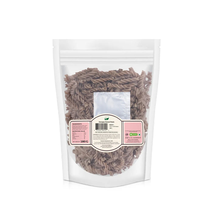 Karuppukavuni Pasta - 180 Gms | Sukha Bhojanam / Black Rice Millet / No Maida Pasta For Healthy Meals