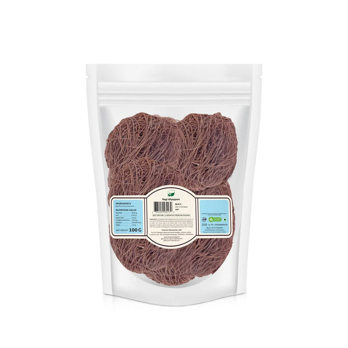 Ragi Idiyappam - 100 Gms | Sukha Bhojanam / Millet Noolappam / No Maida / Ready Made Idiyappam For Healthy Meals - Instant Mixes