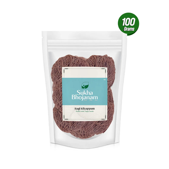 Ragi Idiyappam - 100 Gms | Sukha Bhojanam / Millet Noolappam / No Maida / Ready Made Idiyappam For Healthy Meals - Instant Mixes