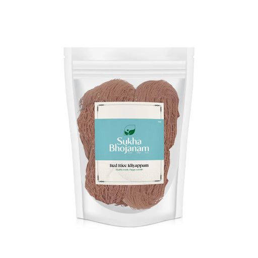 Red Rice Idiyappam - 100 Gms | Sukha Bhojanam / Millet Idiyappam / No Maida / Ready Made Noolappam For Daily Meals - Instant Mixes