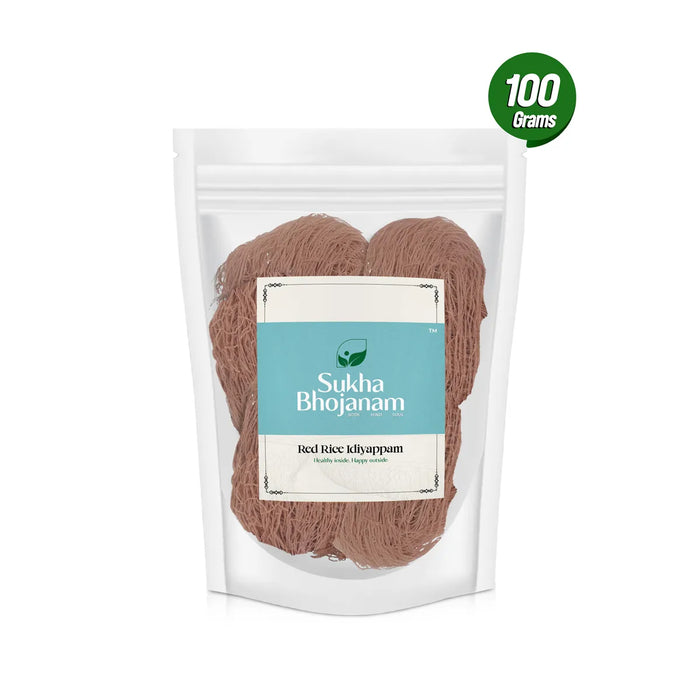 Red Rice Idiyappam - 100 Gms | Sukha Bhojanam / Millet Idiyappam / No Maida / Ready Made Noolappam For Daily Meals - Instant Mixes