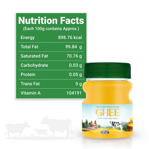 Ghee - 50 ml | Fresh Ghee / Cow ghee For Traditional Receipes / Natural Ghee for Home - Cooking Oil & Ghee