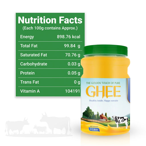 Ghee - 1 Ltr | Fresh Ghee / Cow ghee For Traditional Receipes / Natural Ghee for Home - Cooking Oil & Ghee