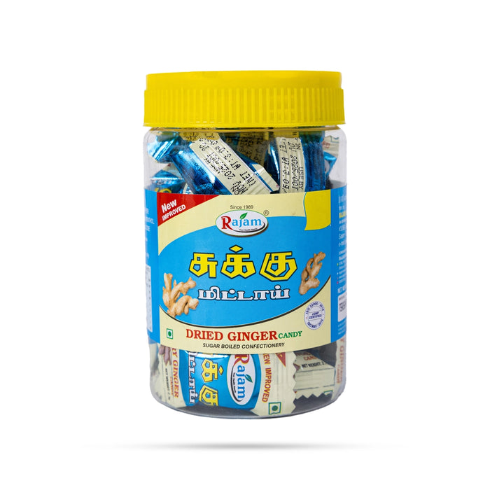 Sukku Candy Jar - 30 Pcs | Chukku Mittai / Dry Ginger Sweet / Digestive Support & Traditional Snack