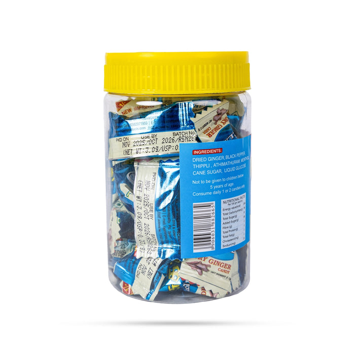 Sukku Candy Jar - 30 Pcs | Chukku Mittai / Dry Ginger Sweet / Digestive Support & Traditional Snack