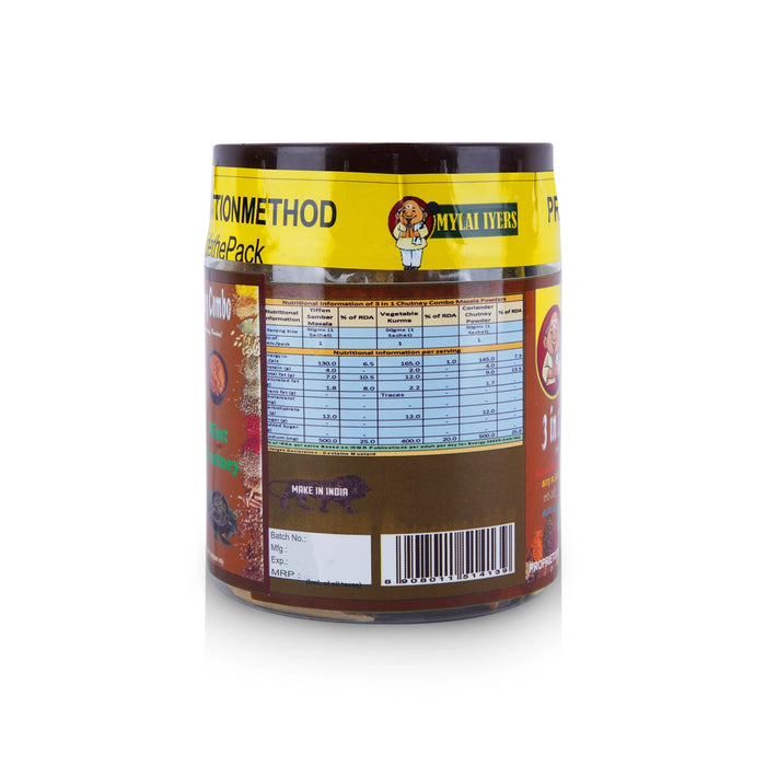 3 In 1 Chutney Combo | Kara Chutney/ Curry Leaves Chutney/ Mint Chutney - Pickles & Chutneys