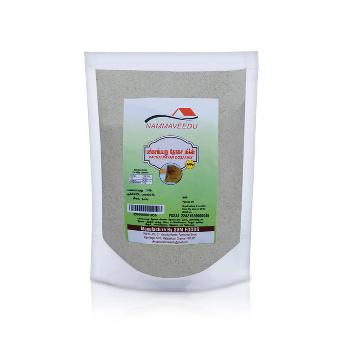 Pachaipayaru Dosai Mix - 500 Gms | Pachaipayaru Dosa Mavvu / Millet Dosai Mix / Instant Dosa Powder - Instant Mixes