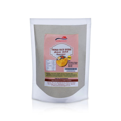 Thinai Rice Dosai Mix - 400 Gms | Thinai Arisi Dosa Mavvu / Millet Dosa Flour / Foxtail Millet Rice Dosai Mix - Instant Mixes