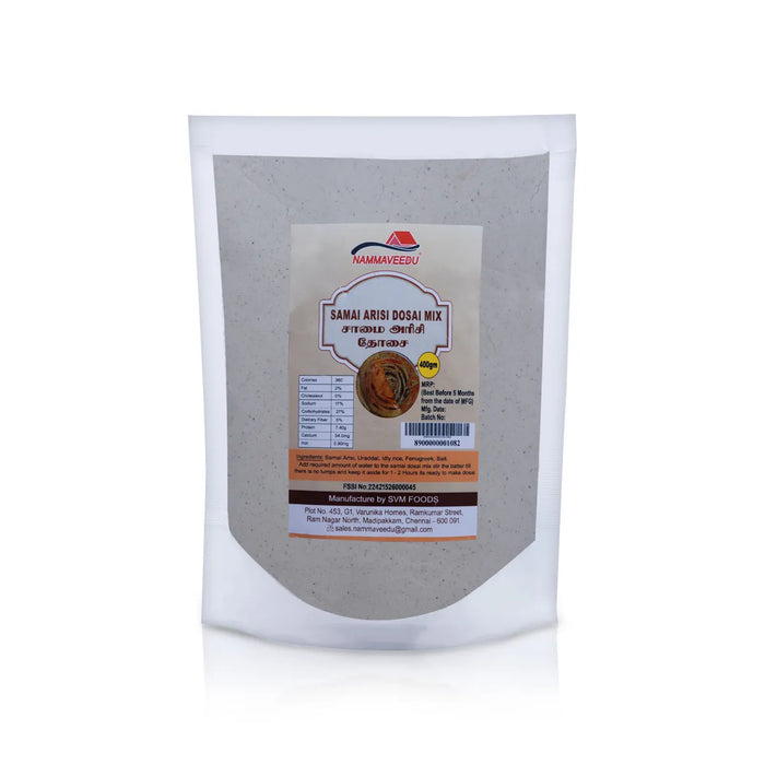 Samai Arisi Dosai Mix - 400 Gms | Little Millet Powder / Instant Samai Dosa Mix / Samai Arisi dosa mavvu - Instant Mixes