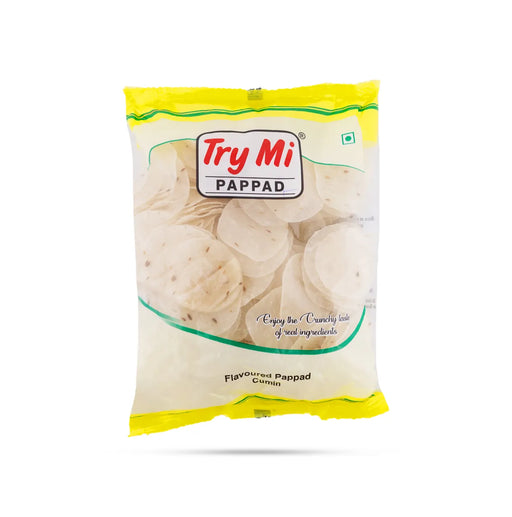 Cumin Papad - 200 Gms | Jeera Appalam/ Try Mi Pappad/ Crispy Fryums For Meal Side Dish And Snacks - Papad & Vadam