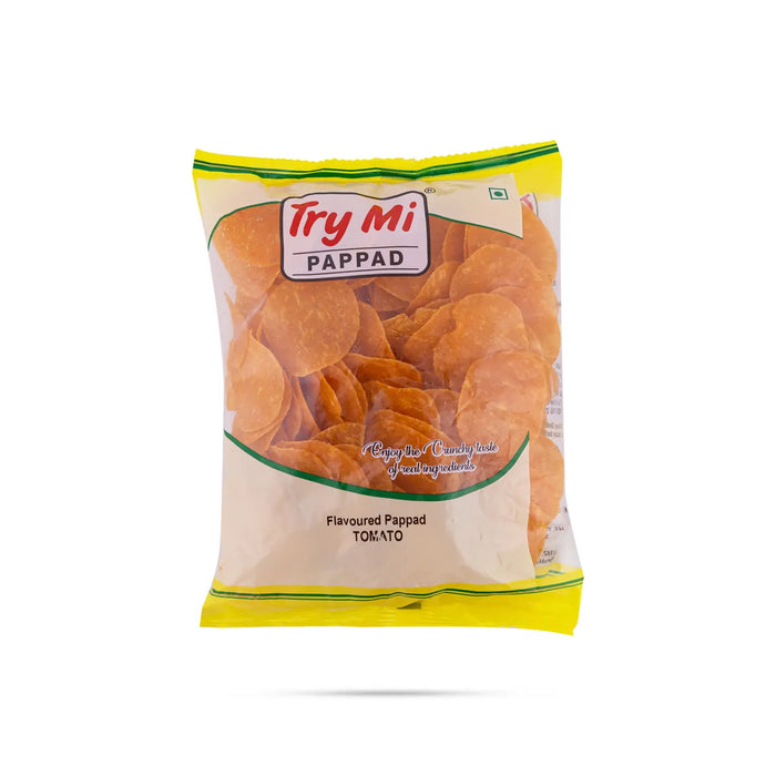 Tomato Papad - 200 Gms | Tomato Appalam/ Try Mi Pappad/ Crispy Fryums For Tangy Snack And Meal Side Dish - Papad & Vadam