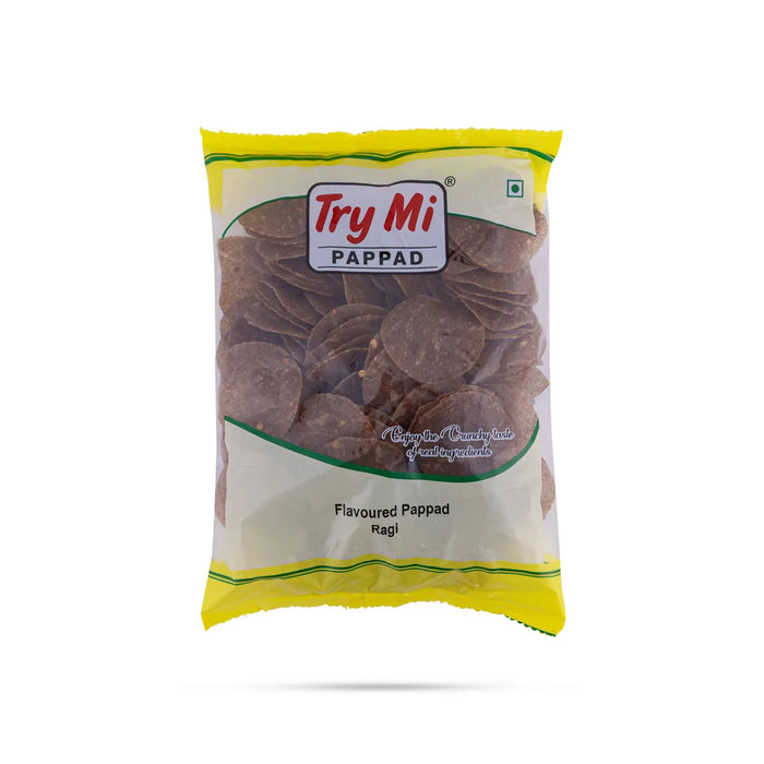 Ragi Papad - 200 Gms | Ragi Appalam/ Try Mi Crispy Fryums/ Nachaniche Papad For Snack Lovers & Meal Side Dish - Papad & Vadam