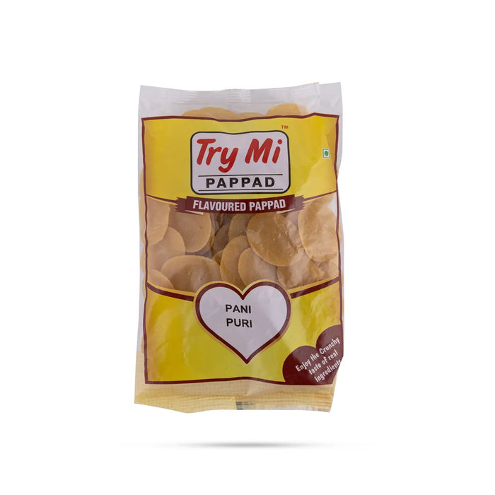 Panipuri Papad - 200 Gms | Appalam/ Try Mi Pappad/ Crispy Pani Puri Fryums For Snack Lovers & Meal Side Dish - Papad & Vadam