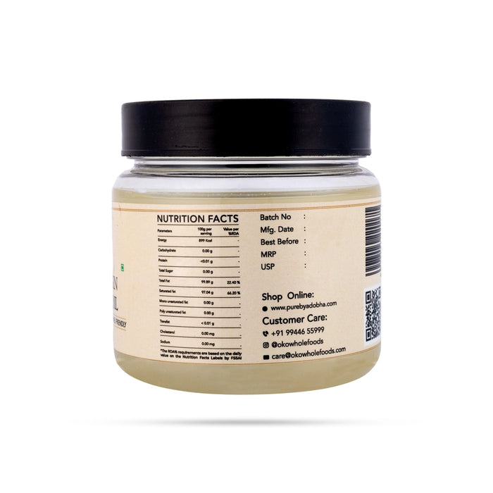 Organic Extra Virgin Coconut Oil - 300 ml | Thengai Ennai / Nariyal Oil/ Coconut Oil / Copra Oil / Thenkai Ennai - Cooking Oil & Ghee